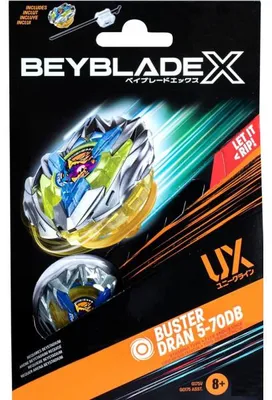 Image de Toupie beyblade x buster dran 5-70db ux - type endurance - pack toupie et lanceur - hasbro g1751