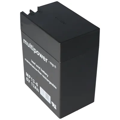 Obrázek produktu pro Vícevýkonová olověná baterie MP13-6 se zástrčkovým kontaktem 4,8 mm a 6,3 mm