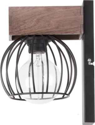 Zdjęcie produktu dla Kinkiet ścienny dekoracyjny loftowy industrialny czarno-brązowy Milan 1xE27 15W Sigma Lighting