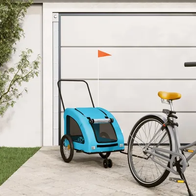 Produktbild von "im Sonderangebot"Robuste Fahrradanhänger - modernes Design - Transportanhänger - Hunde Blau Oxford-Gewebe und Eisen NEU468300 - Fahrradanhänger
