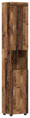 Image de vidaXL Ensemble d'armoires de salle de bain TULUM vieux bois 37 x 31,5 x 203 cm
