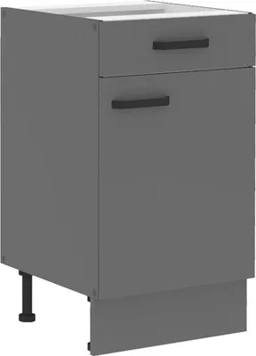 Produktbild von Küche NESSA Unterschrank 50 cm Anthrazit Küchenzeile Küchenblock Einbauküche
