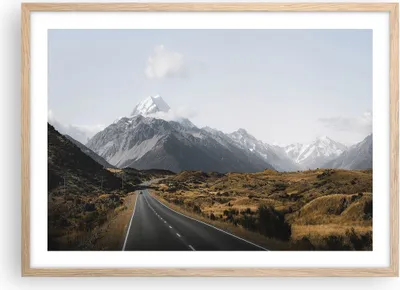 Produktbild von Gerahmtes Poster - Rahmen in heller Eiche - Weg Berg Gipfel - 70x50 cm - Wand Bild - Wanddeko - Wandbilder - Kunstposter - Wandposter - Bilderrahmen - Bilder - Kunstdruck - P2NAA70x50-4833