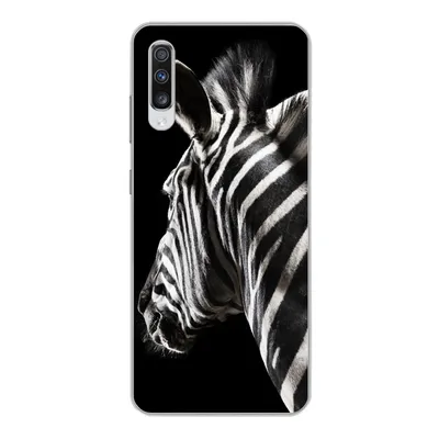 Produktbild von MuchoWow® Handyhülle Schutzhülle Hülle für Samsung Galaxy A70 Zebra - Wilde Tiere - Muster Silikon Softcase Handy Hülle - Schutzhaube