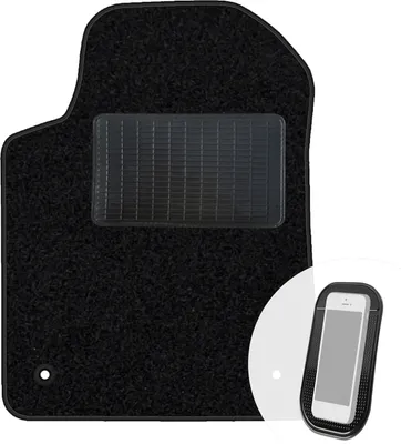 Produktbild von moto-MOLTICO Fahrer Fußmatte Auto Velours Fahrerseite Autoteppiche Schwarz Fahrermatte 1-teilig passend für Alfa Romeo Giuletta 2010-2020