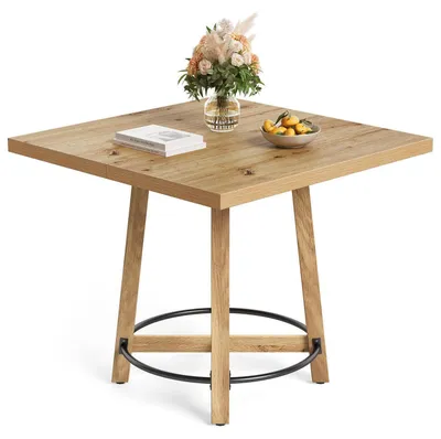 Produktbild von Esstisch quadratisch 80x80 cm Braun/Schwarz MDF für 2-4 Personen