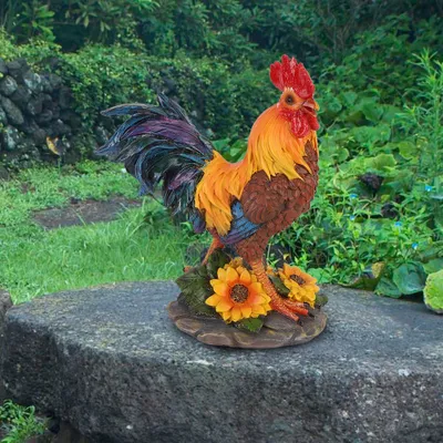 Image de Statue de coq,Coq décoratif,Modèle de coq,Ornement de coq,Décoration de jardin