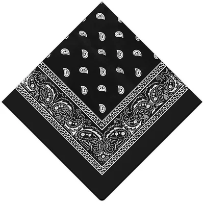 Obrázok produktu pre Šatka s paisley vzorom, 55 x 55 cm, čierna, polyester