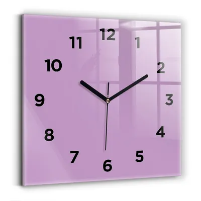 Obrázok produktu pre Wallfluent Hodiny - Sklenené Nástenné Hodiny - Tichý Quartz Strojček - Nástenná Dekorácia Spálňa Kuchyň - Čierna Ruky - 30x30 cm - fellač