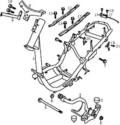 Produktbild von Rex RS125 Schlossseilzug Sitzbank 82189 Motorroller.de Sitzbankverriegelung Kabel Zug
