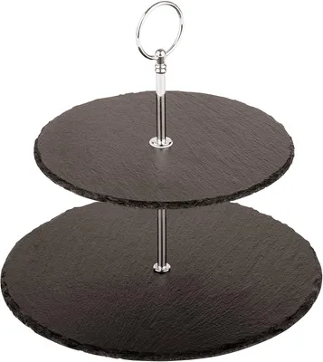 Imagen del producto de Sambonet Tavola, bandeja para servir de pizarra natural, de 2 niveles, modelo 41587-25