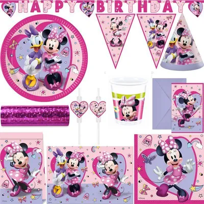 Produktbild von Minnie Maus & Daisy XXL Partyset zum Kindergeburtstag