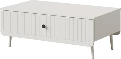 Obrázek produktu pro Obdélníkový konferenční stolek Chloe 100 x 60 Bílý (černá nebo zlatá úchytka)