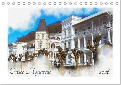 Produktbild von Ostsee Aquarelle (Tischkalender 2026 DIN A5 quer), CALVENDO Monatskalender