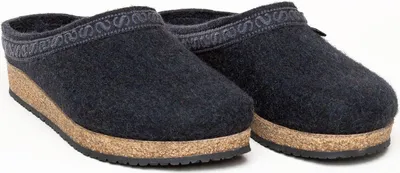 Produktbild von Stegmann 108 Uni Wollfilz-Pantoffeln Graphit, 17-801-8801