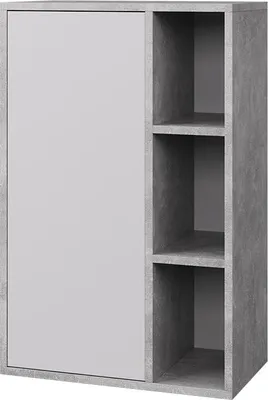 Obrázek produktu pro Stěnová police Vicco Berno Beton/bílá 50.1 x 78.4 cm se 3 otevřenými přihrádkami, Model 57818