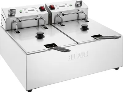 Zdjęcie produktu dla Frytkownica elektryczna Buffalo Double Electric z timerem 2 x 5 l