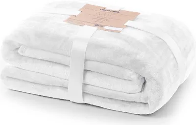 Produktbild von Kuscheldecke Tagesdecke Weich Wohndecke Sofadecke Decke  240 GSM Mic 220x240 cm Weiß