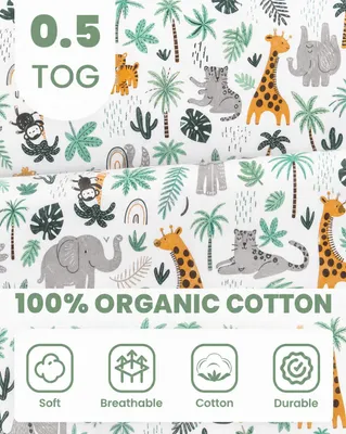 Produktbild von Baby Schlafsack 6-12 Monate, 0,5 TOG, Baumwolle, für Babys