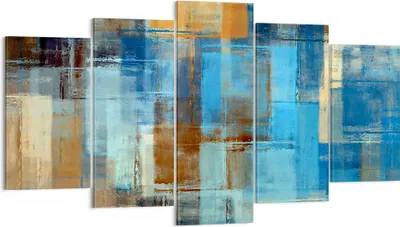 Produktbild von Bild auf Leinwand - Leinwandbild - Abstraktion modern - 160x85cm - Wand Bild - Wanddeko - Leinwanddruck - Bilder - Kunstdruck - Wanddekoration - Leinwand bilder - Wandkunst - EA160x85-3418