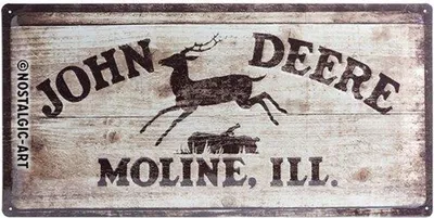 Produktbild von Nostalgic-Art - Blechschild 25 x 50cm - John Deere - Logo 1937