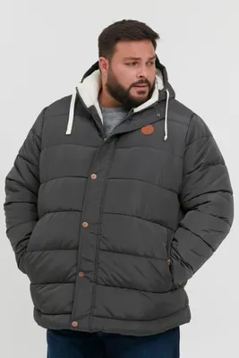 Produktbild von BLEND BHFrederic Herren Winterjacke Big & Tall Herrenjacke Jacke Große Größen bis 6xl mit Teddyfell-Kapuze Eingrifftaschen Regular fit