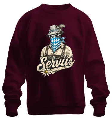 Zdjęcie produktu dla Strój bawarski, spodnie skórzane, tradycyjny strój, , sukienka Dirndl, bluza z kapturem, sweter, kolor burgundowy, rozmiar S
