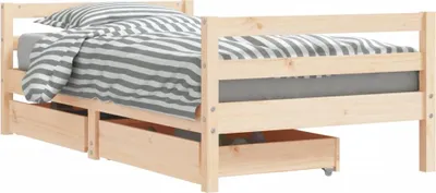 Produktbild von vidaXL Kinderbett mit Schubladen 80x160 cm Massivholz Kiefer