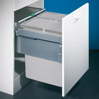 Produktbild von Naber, Cox® Base 2T 500-2. Abfallsammler, hellgrau, Höhe 460 mm - Mülleimer