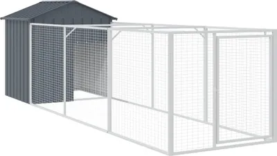 Obrázek produktu pro Psí bouda se střechou antracitová 117 x 405 x 123 cm ocel