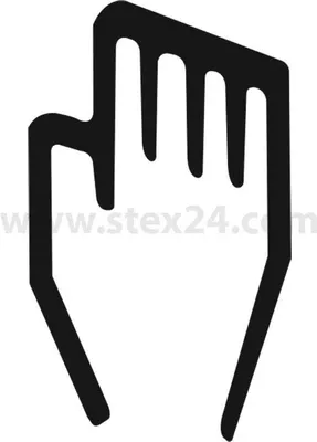 Produktbild von Georg Schlegel Bezeichnungsschild Grafik-Symbol Handschaltung weiß - 1 Stück