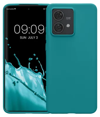 Produktbild von kwmobile Handyhülle für Motorola Edge 40 Neo Hülle - TPU Case - Kabelloses Laden - Schutzhülle Cover in Petrol