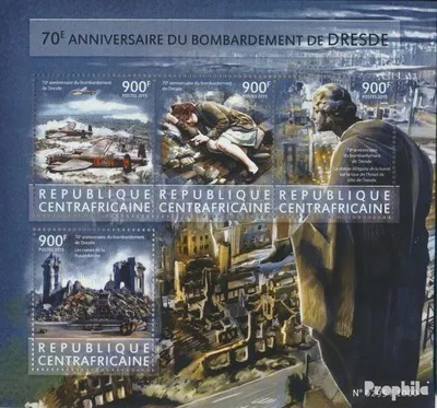 Produktbild von Briefmarken Zentralafrikanische Republik 2015 Mi 5665-5668 Kleinbogen (kompl. Ausgabe) postfrisch Bombardierung Dresdens