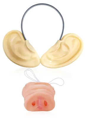Imagen del producto de Protectores para orejas y nariz de cerdo, 1 unidad, decoración para orejas y nariz, para disfraces
