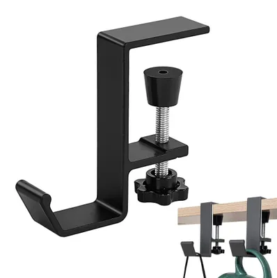 Obrázek produktu pro Držák na sluchátka - Herní headset - Nastavitelná svorka - Protiskluzový - Černá, na stůl