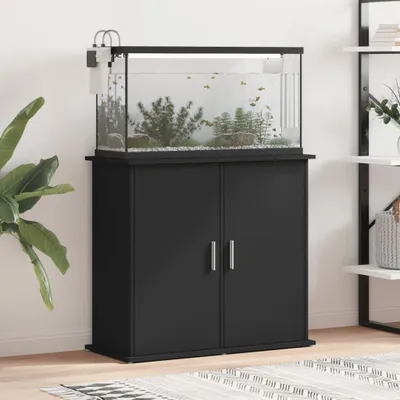 Produktbild von vidaXL Akvarijní stojan černý 81x36x73 cm Dřevěný materiál