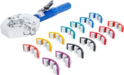 Immagine prodotto di BGS Set di pinze per crimpare idrauliche per connessioni a crimpare su tubi flessibili - 72093