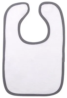 Image de ARTG - Bavoir « Babiezz All-Over » pour bébé, coton, polyester, sublimation LT6142 (taille unique) (blanc/anthracite)