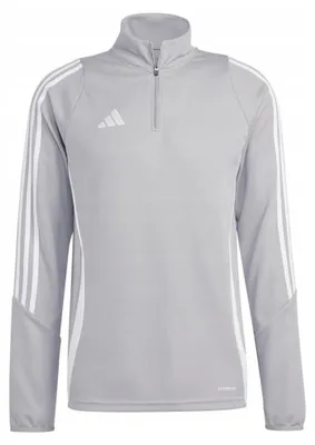 Produktbild von Adidas - "Tiro 24" Sweatshirt mit kurzem Reißverschluss für Herren - Training PP2379 (S) (Grau/Silber)