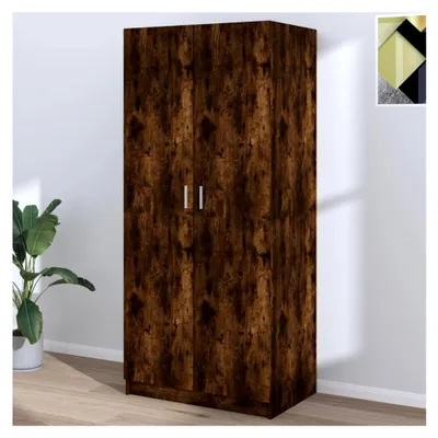Produktbild von Kleiderschrank mit 2 Türen in Räuchereiche 80x52x180 cm
