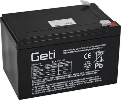 Obrázek produktu pro Olověná baterie 12 V, 12 Ah GETI