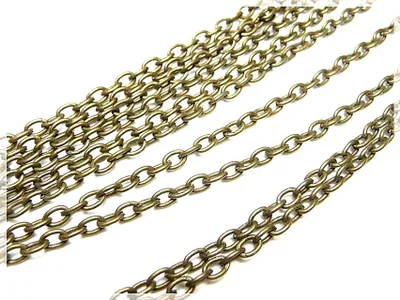 Produktbild von Vintageparts Gliederkette Metalllegierung antik bronze 4x3mm 2m