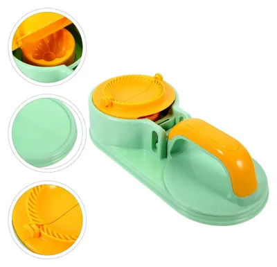 Produktbild von 2-in-1 Teigtaschenformer aus Kunststoff mit sicherem Griff für manuelles Pressen