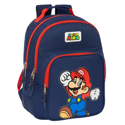 Immagine prodotto di Zaino scuola Super Mario World blu navy 32 x 42 x 15 cm