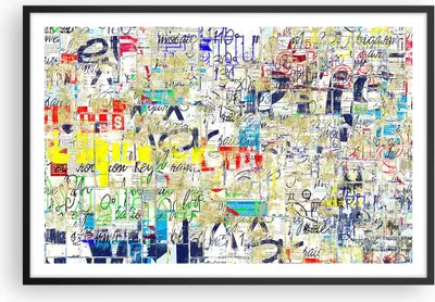 Produktbild von Gerahmtes Poster - Schwarzer Rahmen - Straße Graffiti Wand Wandmalerei - 91,5x61 cm - Wand Bild - Wanddeko - Wandbilder - Wandposter - Bilderrahmen - Bilder - Kunstdruck - Wandbild - P2BAA91x61-2907