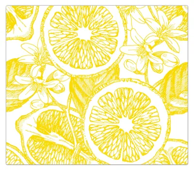 Produktbild von Spritzschutz Herdabdeckplatte Schneidebrett aus Glas Zitronenschnitze 1-Teilig (60x52cm)