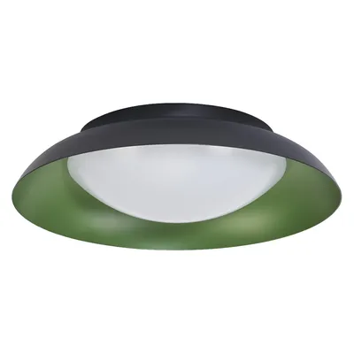 Zdjęcie produktu dla LEDVANCE Orbis Plate lampa sufitowa LED, czarno-zielona, 19W, 1000lm, 3000K, 310mm, 830 przyjazna ciepła biel, możliwość ściemniania w 3 krokach za pomocą kopnięcia, stopień ochrony IP20, śruby montażowe i kołki w zestawie