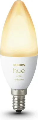 Produktbild von Philips Hue White ambience E14 Lampe Kerze - 470lm, Intelligentes Leuchtmittel, Bluetooth/Zigbee, Weiß, LED, E14, B39
