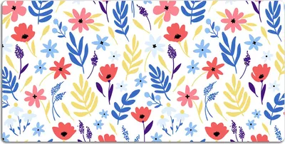Produktbild von Schreibtischmatte Tischunterlage 100x50 cm Mauspad - Farbenfrohe Blumen