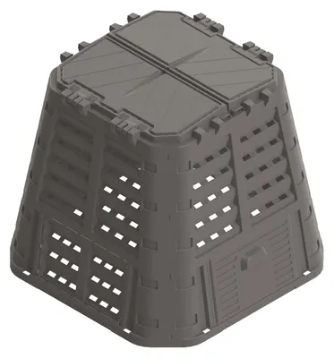 Produktbild von Schwarzer Gartenkomposter 420 L - Brixo Ecobox